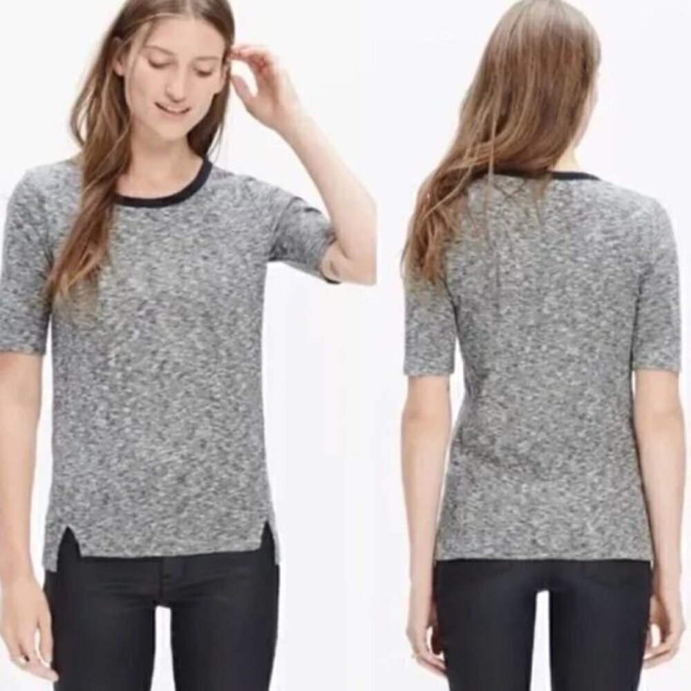 Madewell Soundcheck Marled Ringer Tee Size Xs